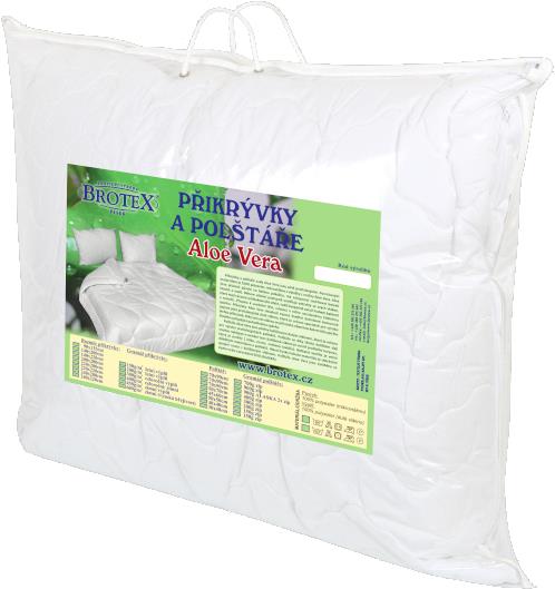 Brotex Polštář Aloe Vera 70 × 90 cm 900 g se zipem, kuličky Unico