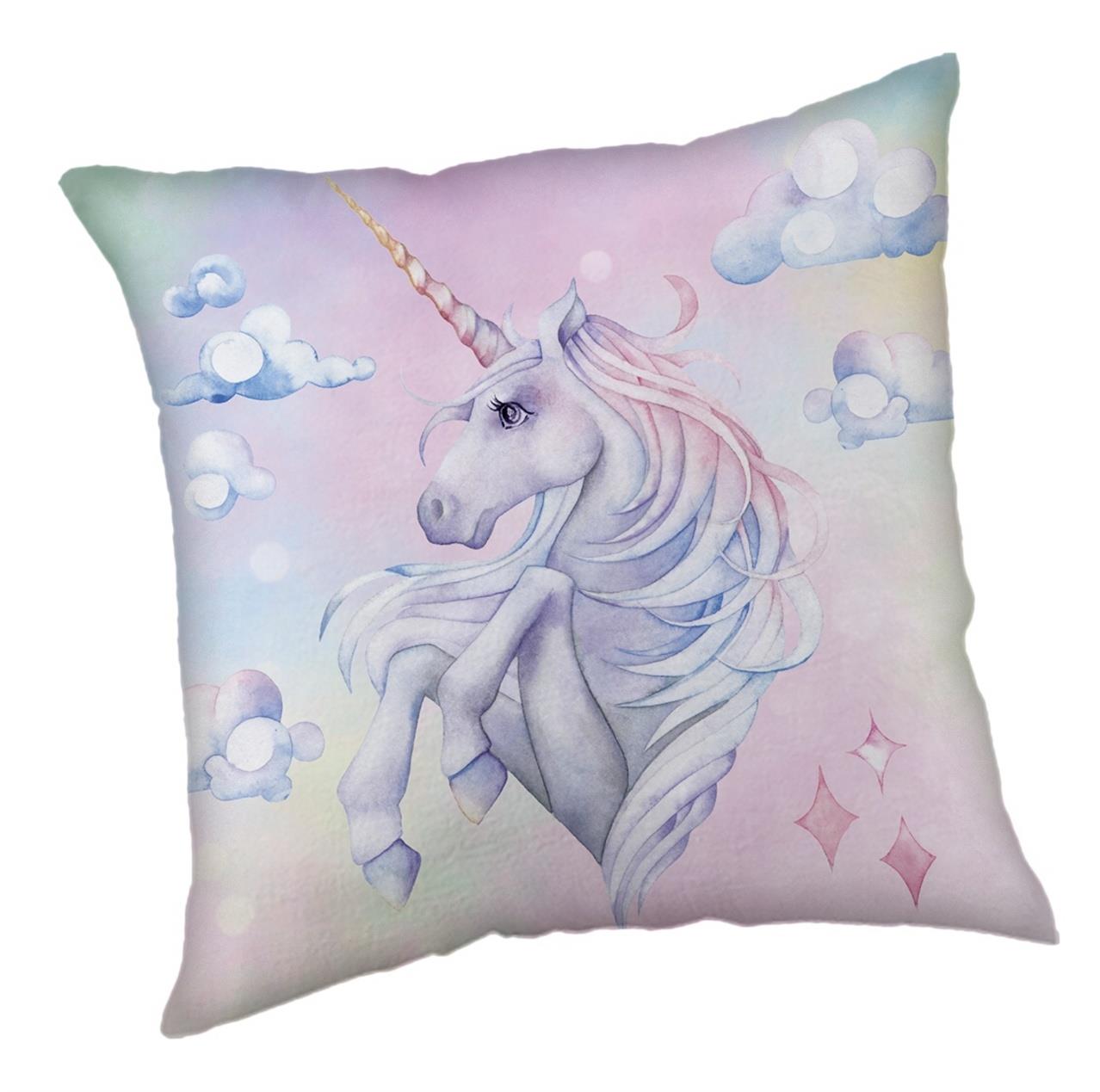 Jerry Fabrics Polštářek Unicorn Rainbow 40 × 40 cm